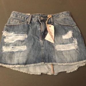 Vintage Denim Vanilla Star Mini Skirt